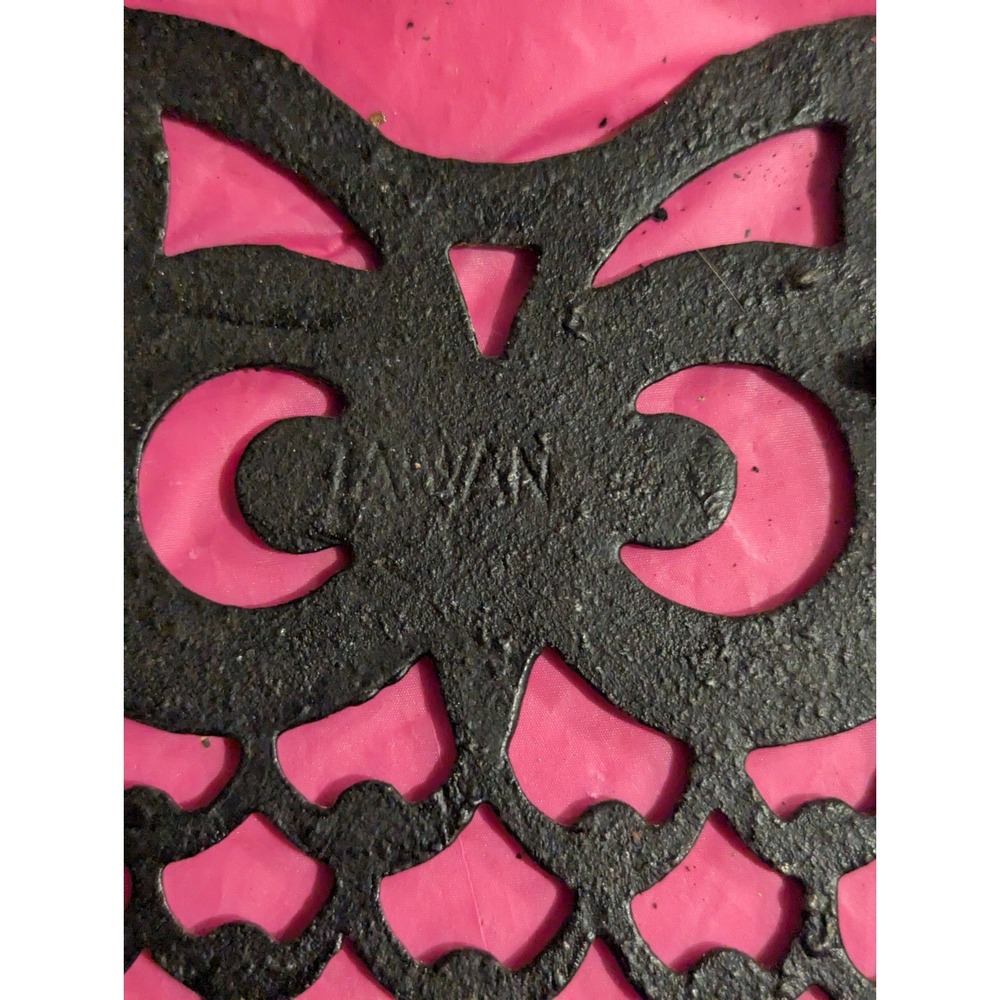 vintage Super cute‎ owl black metal trivet - Picture 3 of 3